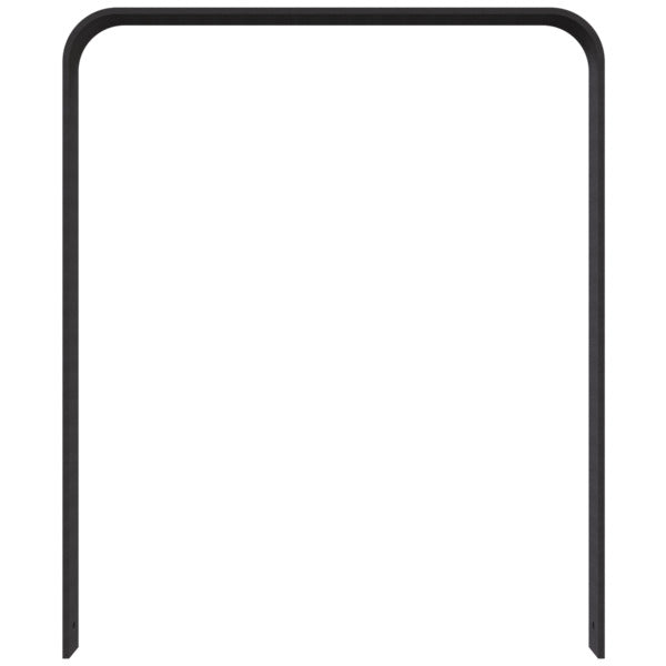Anlehnbügel aus Flachstahl 80 x 12 mm in gebogener Ausführung