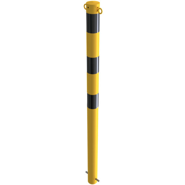 Absperrpfosten Stahlrohr Ø 76 x 2,6 mm gelb / schwarz