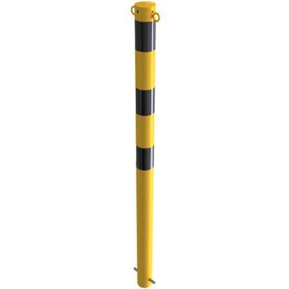 Absperrpfosten Stahlrohr Ø 76 x 2,6 mm gelb / schwarz