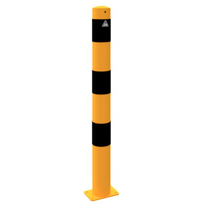 Absperrpfosten Stahlrohr Ø 89 x 2,9 mm gelb / schwarz