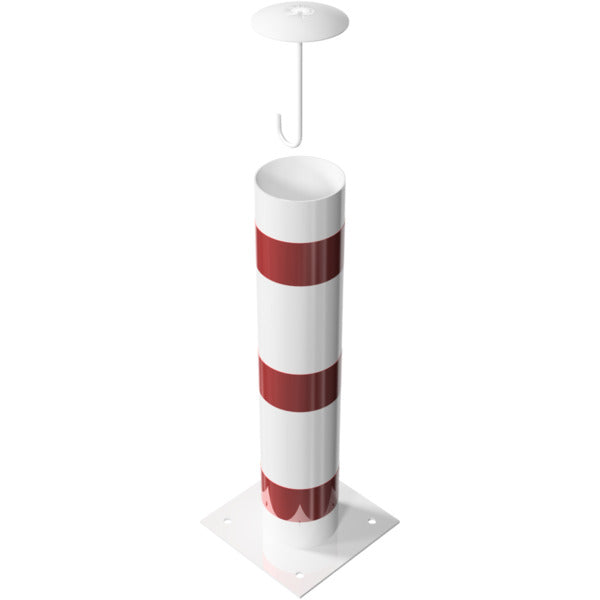 Absperrpoller Stahlrohr Ø 193 x 3,6 mm ortsfest für Dübelbefestigung