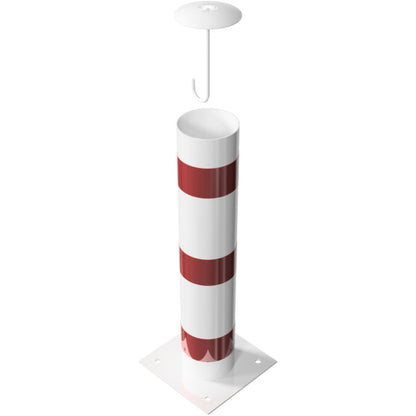 Absperrpoller Stahlrohr Ø 193 x 3,6 mm ortsfest für Dübelbefestigung