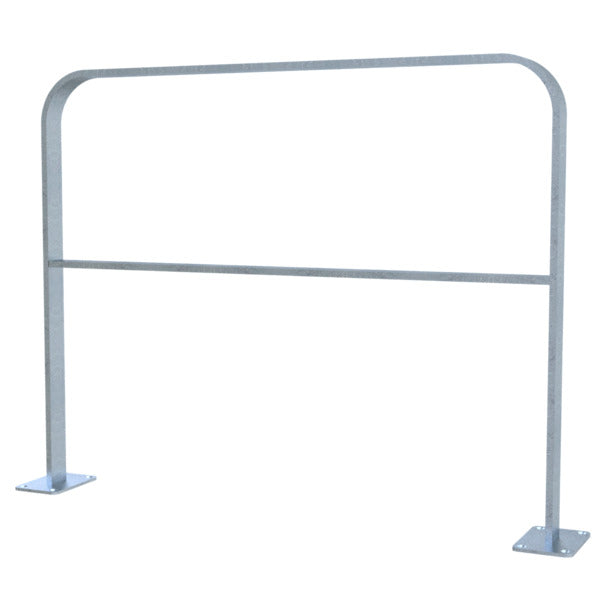 Anlehnbügel aus Flachstahl 50 x 12 mm in gebogener Ausführung
