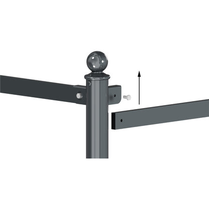 Rabattengeländer mit Querholm aus Flachstahl