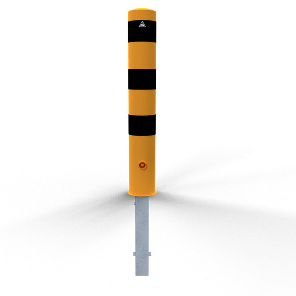 Absperrpoller Stahlrohr Ø 152 x 3,2 mm gelb / schwarz