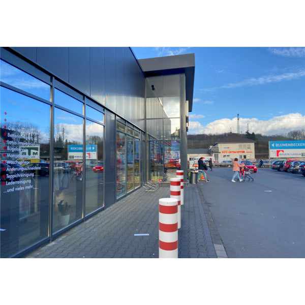 Absperrpoller Stahlrohr Ø 323 x 5 mm ortsfest zum Einbetonieren
