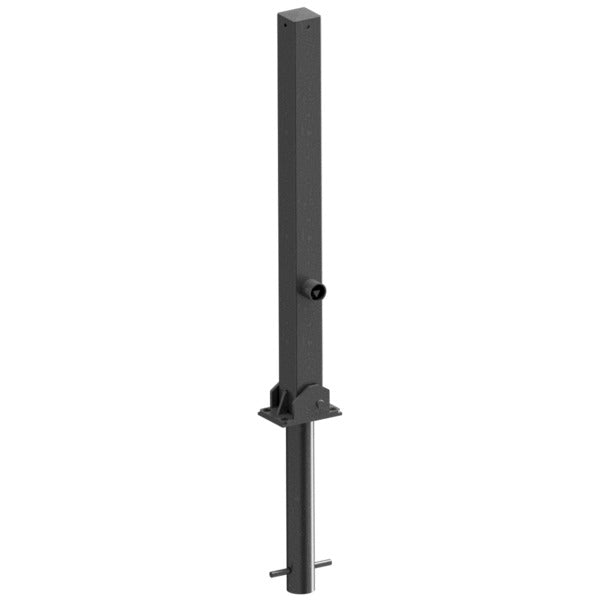 Absperrpfosten 70 x 70 mm umlegbar mit Dreikantverschluss