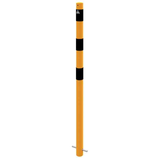 Absperrpfosten Stahlrohr Ø 60 x 2,5 mm gelb / schwarz
