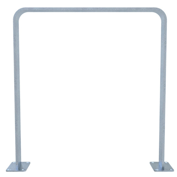 Anlehnbügel aus Flachstahl 80 x 12 mm in gebogener Ausführung