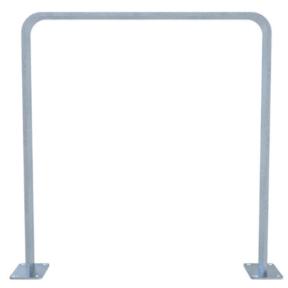 Anlehnbügel aus Flachstahl 80 x 12 mm in gebogener Ausführung