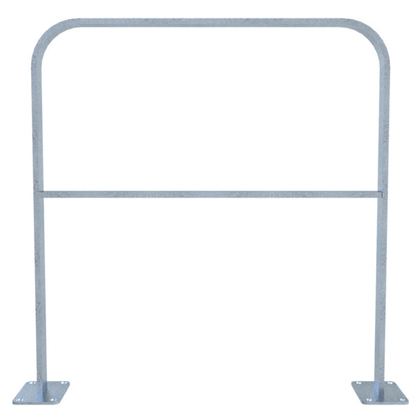 Anlehnbügel aus Flachstahl 50 x 12 mm in gebogener Ausführung