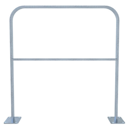 Anlehnbügel aus Flachstahl 50 x 12 mm in gebogener Ausführung