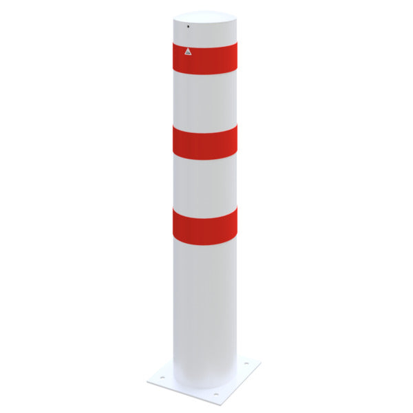Absperrpoller Stahlrohr Ø 273 x 5 mm ortsfest für Dübelbefestigung