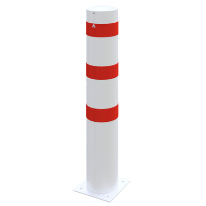 Absperrpoller Stahlrohr Ø 273 x 5 mm ortsfest für Dübelbefestigung