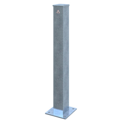 Absperrpfosten Stahlrohr 100 x 100 x 3 mm ortsfest für Dübelbefestigung