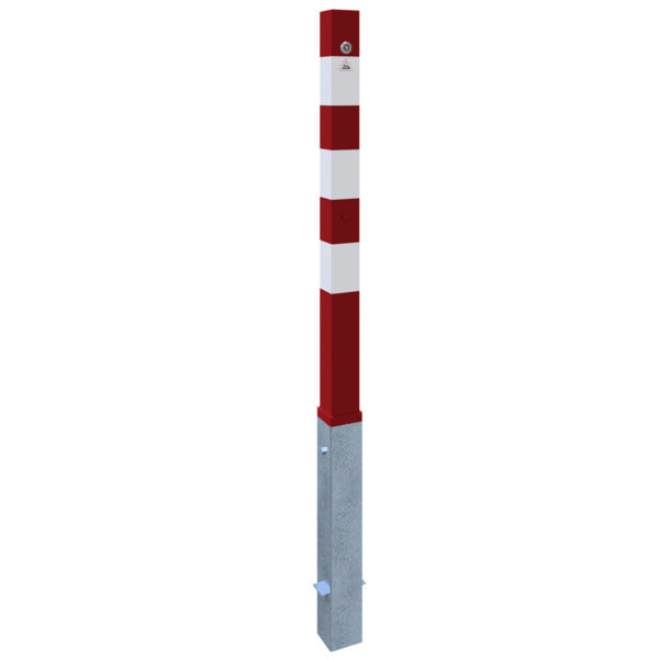 Absperrpfosten 70 x 70 mm herausnehmbar mit Dreikantverschluss
