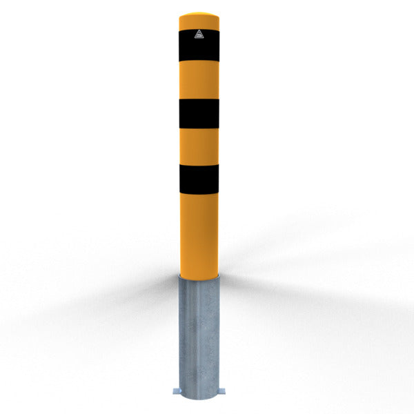 Absperrpoller Stahlrohr Ø 152 x 3,2 mm gelb / schwarz