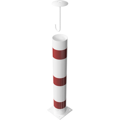 Absperrpoller Stahlrohr Ø 152 x 3,2 mm ortsfest für Dübelbefestigung