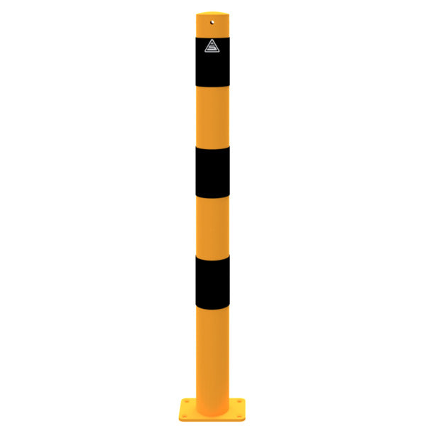 Absperrpfosten Stahlrohr Ø 76 x 2,6 mm gelb / schwarz