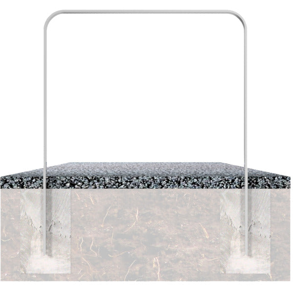 Anlehnbügel aus Flachstahl 50 x 12 mm in gebogener Ausführung