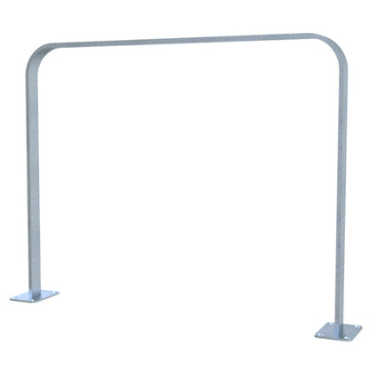 Anlehnbügel aus Flachstahl 50 x 12 mm in gebogener Ausführung
