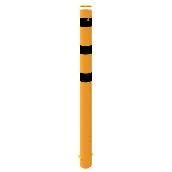 Absperrpoller Stahlrohr Ø 152 x 3,2 mm gelb / schwarz