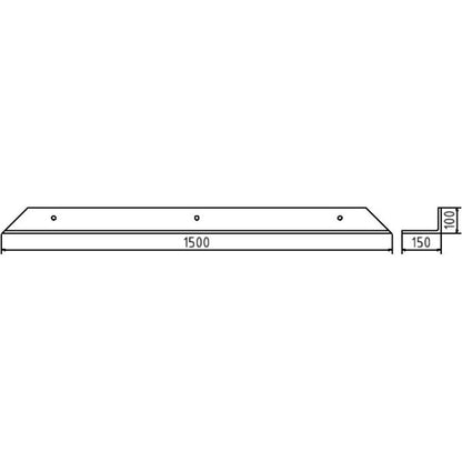 Schrammbord Stahlwinkel 100 x 150 x 10 mm für Dübelbefestigung
