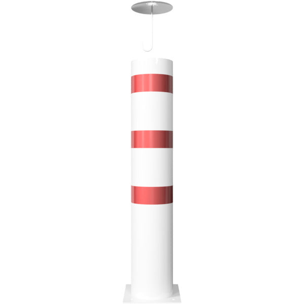 Absperrpoller Stahlrohr Ø 273 x 5 mm ortsfest für Dübelbefestigung