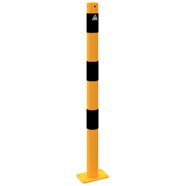 Absperrpfosten Stahlrohr Ø 60 x 2,5 mm gelb / schwarz
