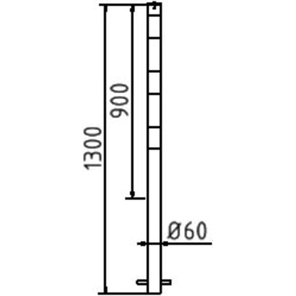 Absperrpfosten Stahlrohr Ø 60 x 2,5 mm gelb / schwarz