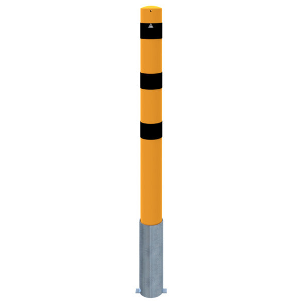 Absperrpoller Stahlrohr Ø 152 x 3,2 mm gelb / schwarz