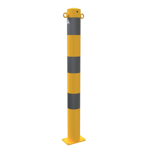 Absperrpfosten Stahlrohr Ø 89 x 2,9 mm gelb / schwarz