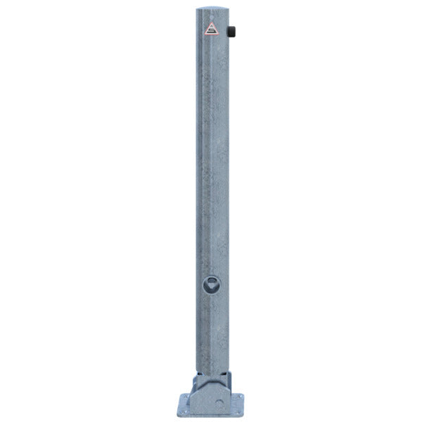 Absperrpfosten Stahlrohr Ø 76 x 2,6 mm umlegbar mit Dreikantverschluss