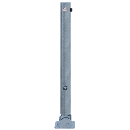 Absperrpfosten Stahlrohr Ø 76 x 2,6 mm umlegbar mit Dreikantverschluss