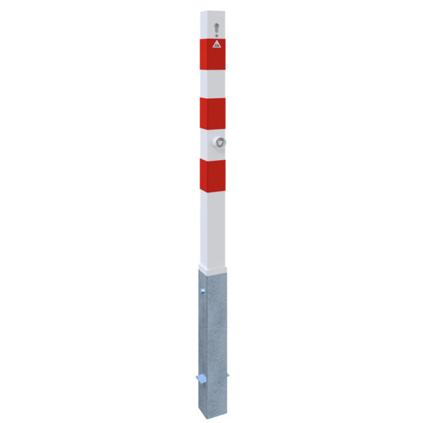 Absperrpfosten 70 x 70 mm herausnehmbar mit Dreikant oder Profilzylinder