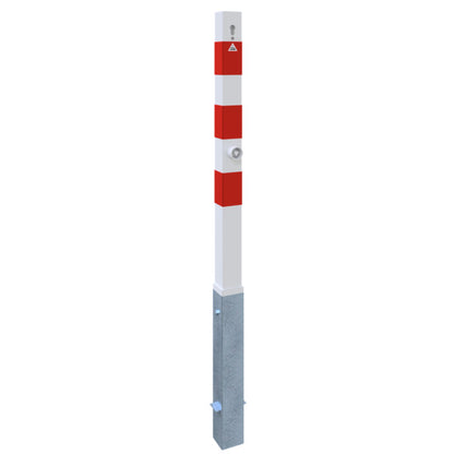 Absperrpfosten 70 x 70 mm herausnehmbar mit Dreikant oder Profilzylinder