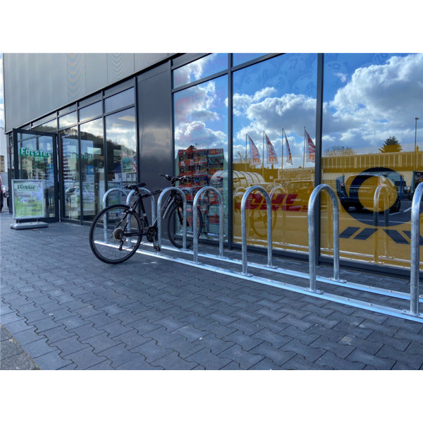 Fahrradanlehnbügel Reihenanlage Stahlrohr Ø 48 mm