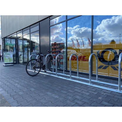 Fahrradanlehnbügel Reihenanlage Stahlrohr Ø 48 mm