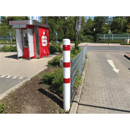 Absperrpoller Stahlrohr Ø 193 x 3,6 mm ortsfest zum Einbetonieren