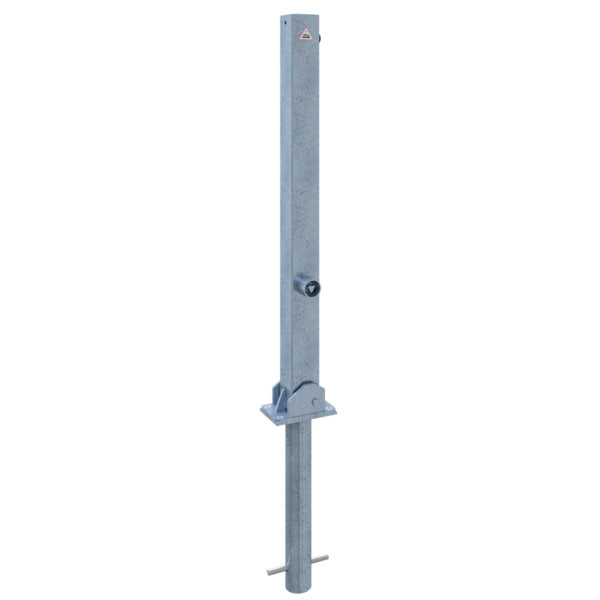 Absperrpfosten 70 x 70 mm umlegbar mit Dreikantverschluss