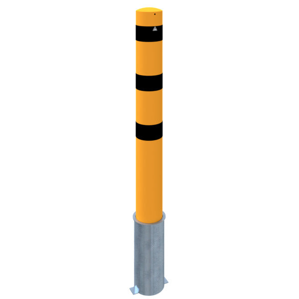 Absperrpoller Stahlrohr Ø 193 x 3,6 mm gelb / schwarz