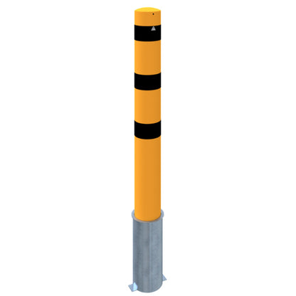 Absperrpoller Stahlrohr Ø 193 x 3,6 mm gelb / schwarz