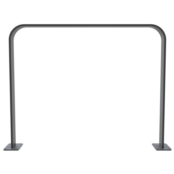 Anlehnbügel aus Flachstahl 80 x 12 mm in gebogener Ausführung