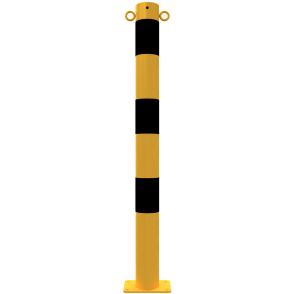 Absperrpfosten Stahlrohr Ø 76 x 2,6 mm gelb / schwarz