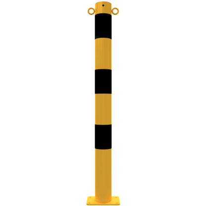 Absperrpfosten Stahlrohr Ø 76 x 2,6 mm gelb / schwarz