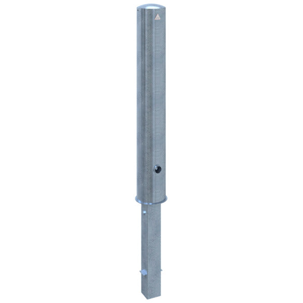 Absperrpoller Stahlrohr Ø 152 x 3,2 mm herausnehmbar mit Dreikantverschluss oder Profilzylinderschloss