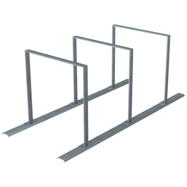 Fahrradanlehnbügel Reihenanlage Stahlrohr 50 x 12 mm