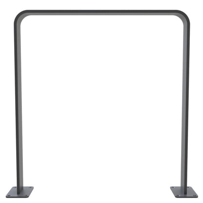 Anlehnbügel aus Flachstahl 80 x 12 mm in gebogener Ausführung
