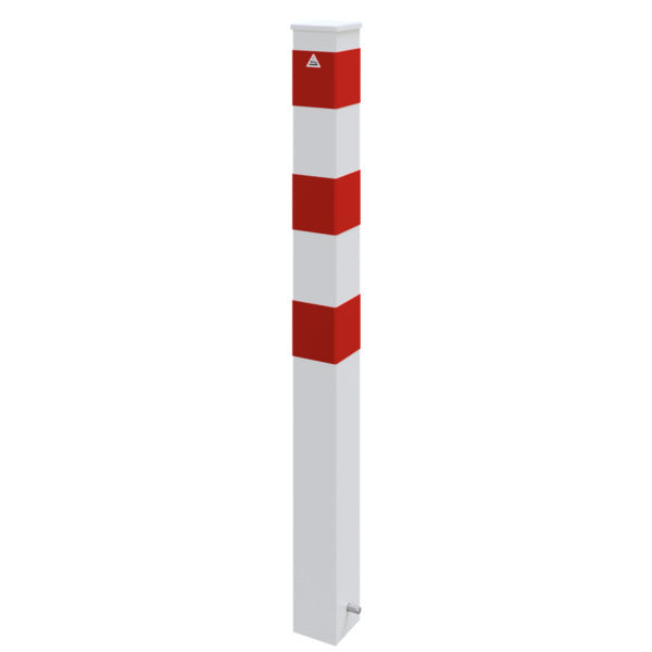 Absperrpfosten Stahlrohr 100 x 100 x 3 mm ortsfest zum Einbetonieren
