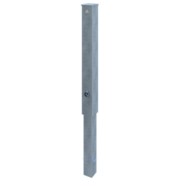 Absperrpfosten Stahlrohr 100 x 100 x 3 mm herausnehmbar mit Dreikantverschluss